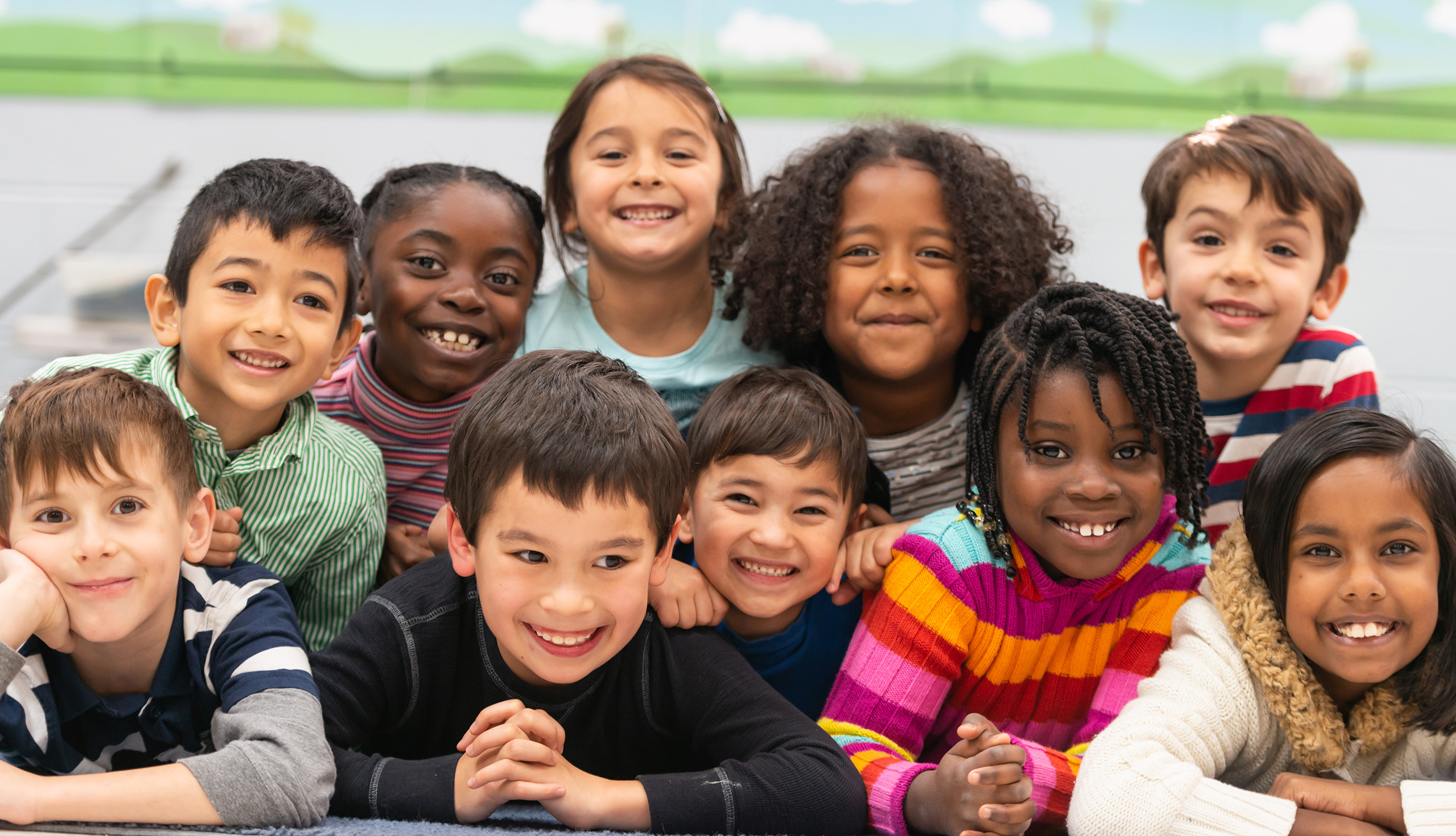 Group of school students